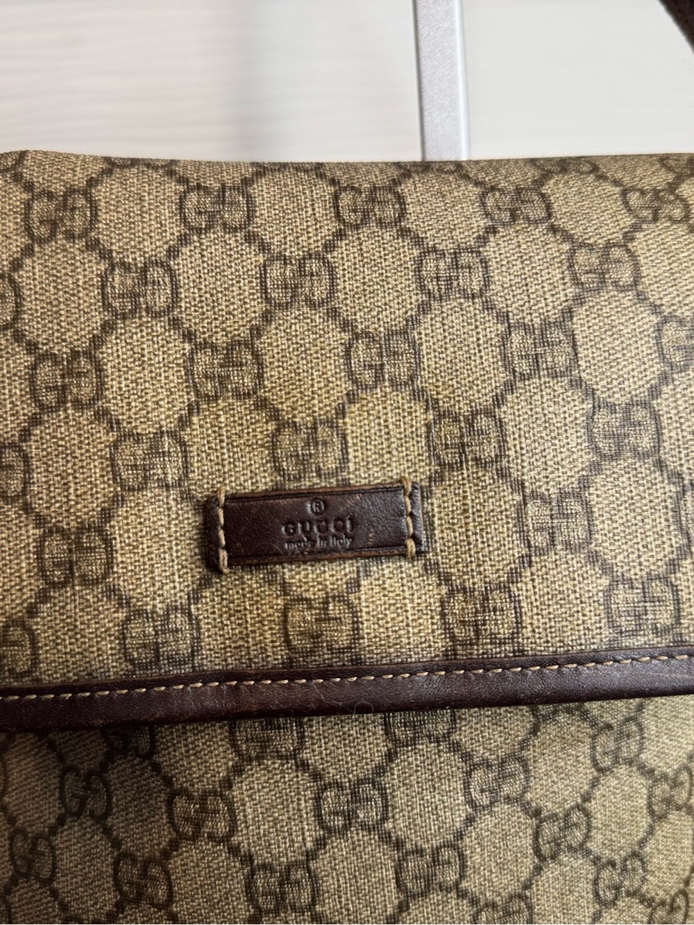 Gucci Tan & Dark Brown GG Canvas Crossbody Ba - Picture 9 of 16